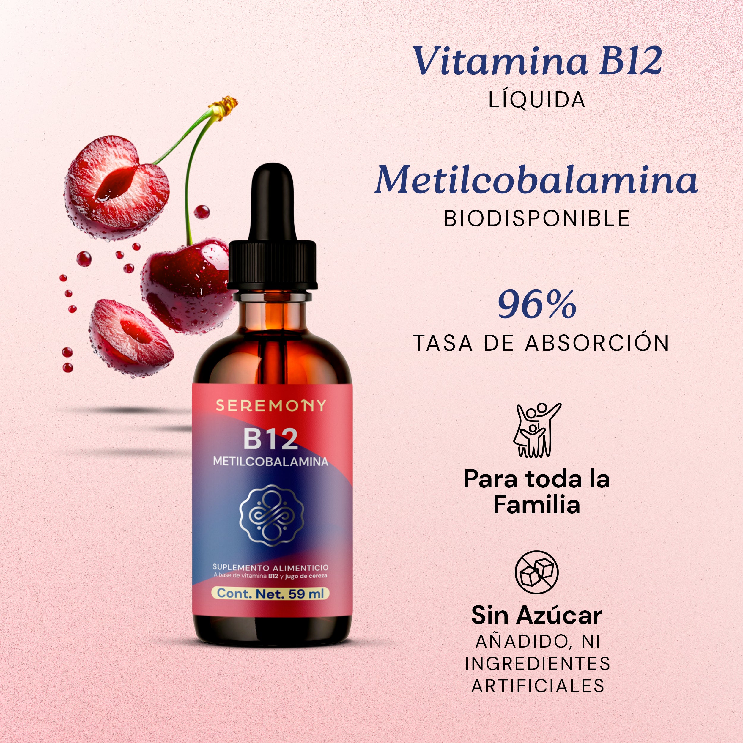 Vitamina B12 metilcobalamina en gotas sublinguales