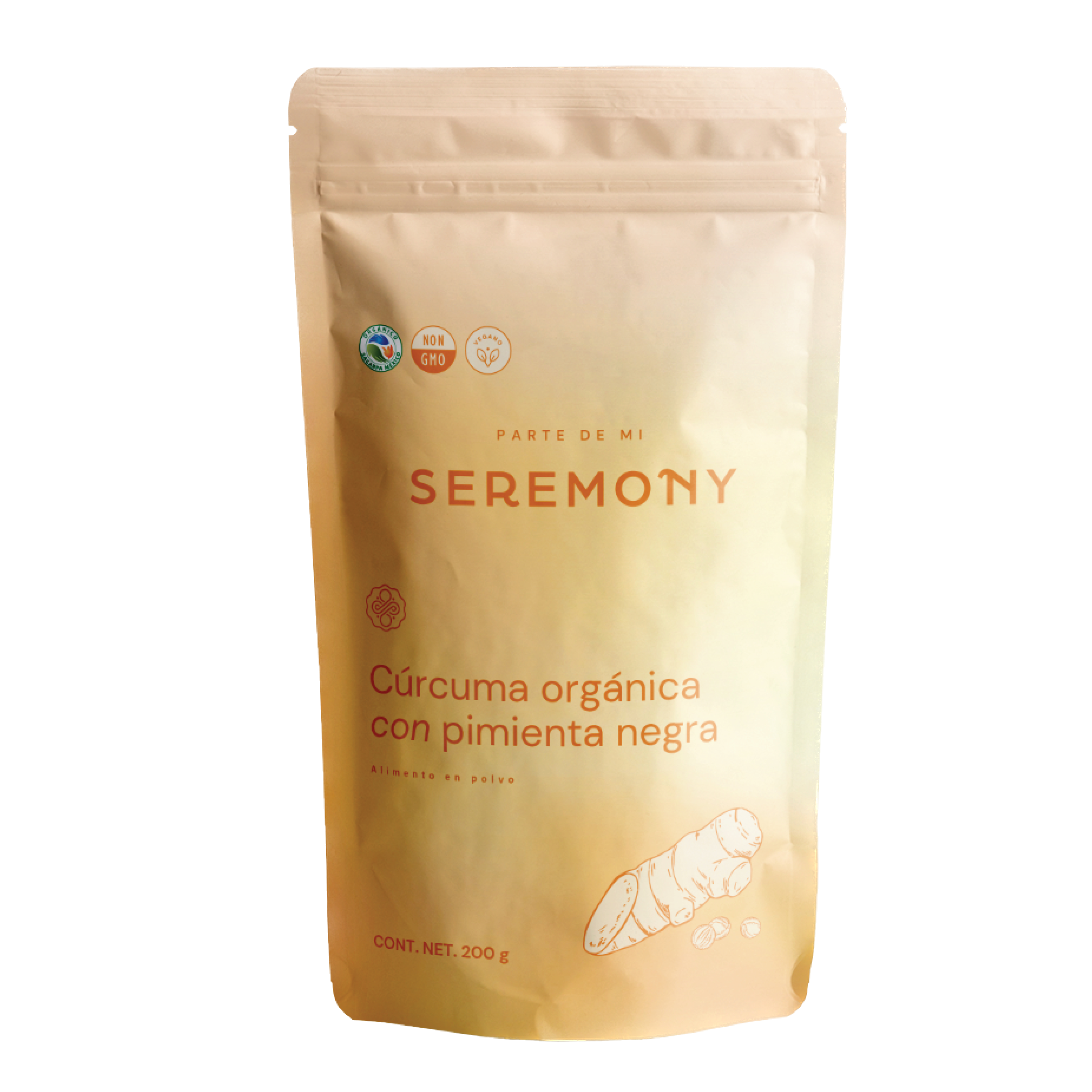 Cúrcuma Orgánica con Pimienta Negra 200 g