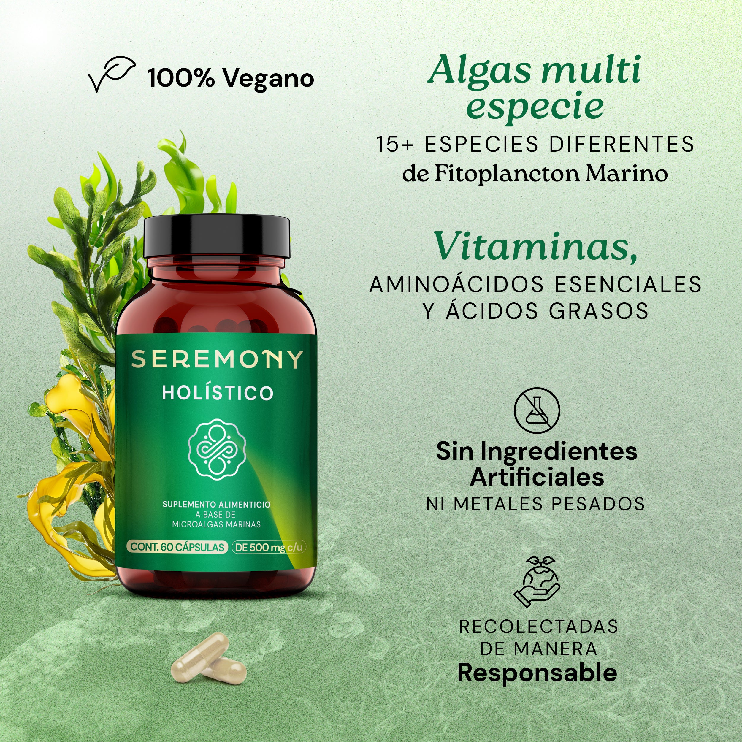 Holistico | suplemento de vitaminas y aminoácidos esenciales