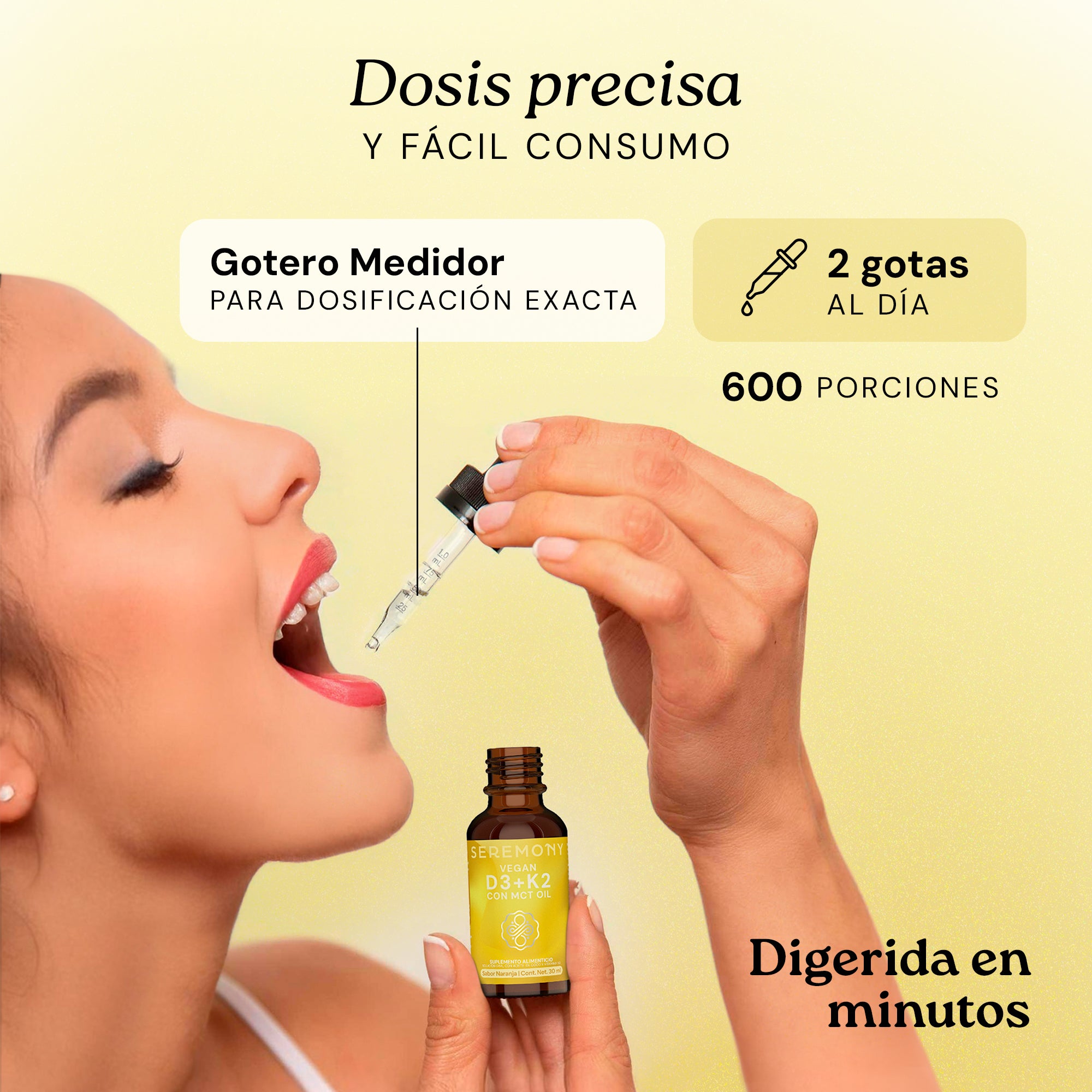 Vitamina D3 + K2 en Gotas con Aceite de Coco MCT Orgánico