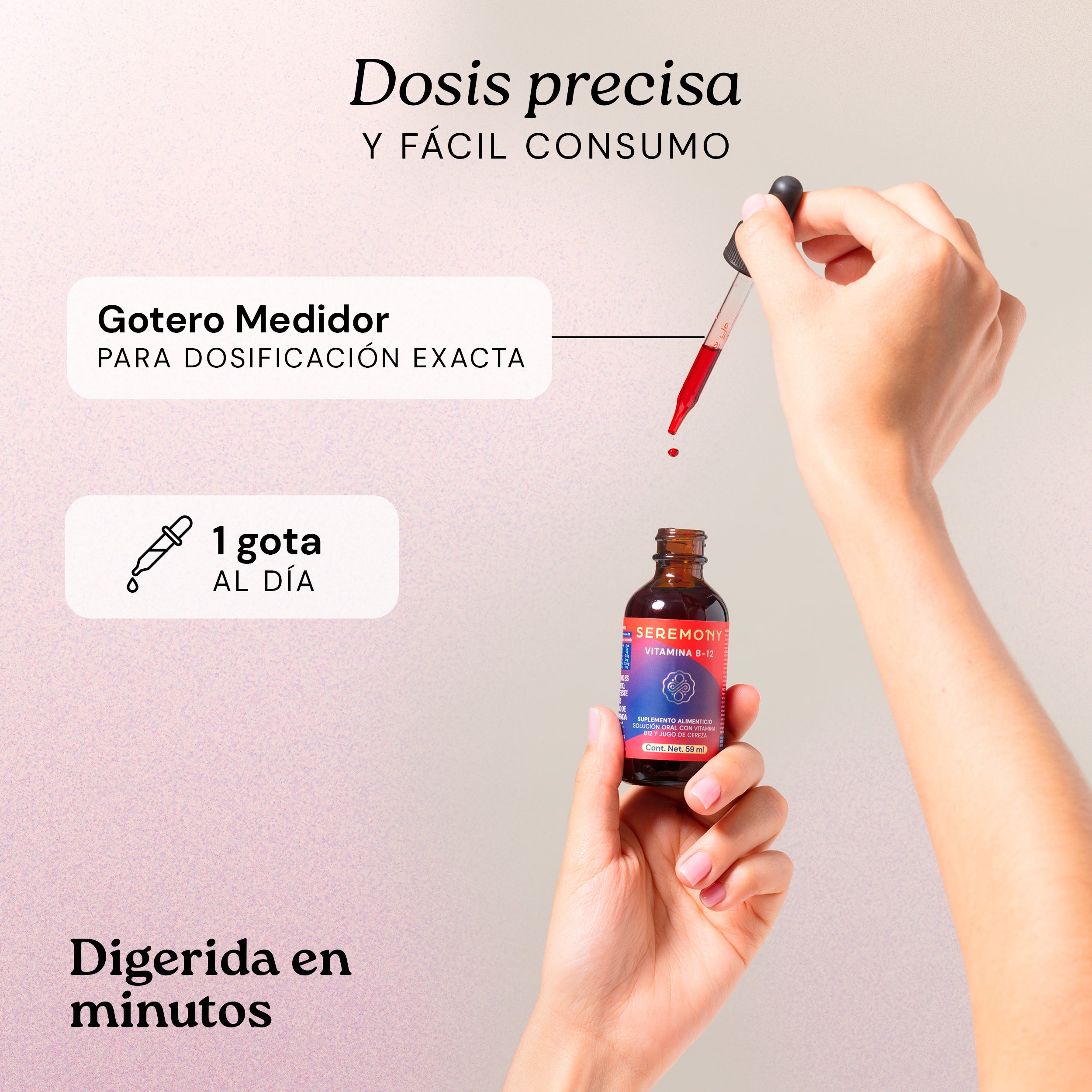 Vitamina B12 metilcobalamina en gotas sublinguales