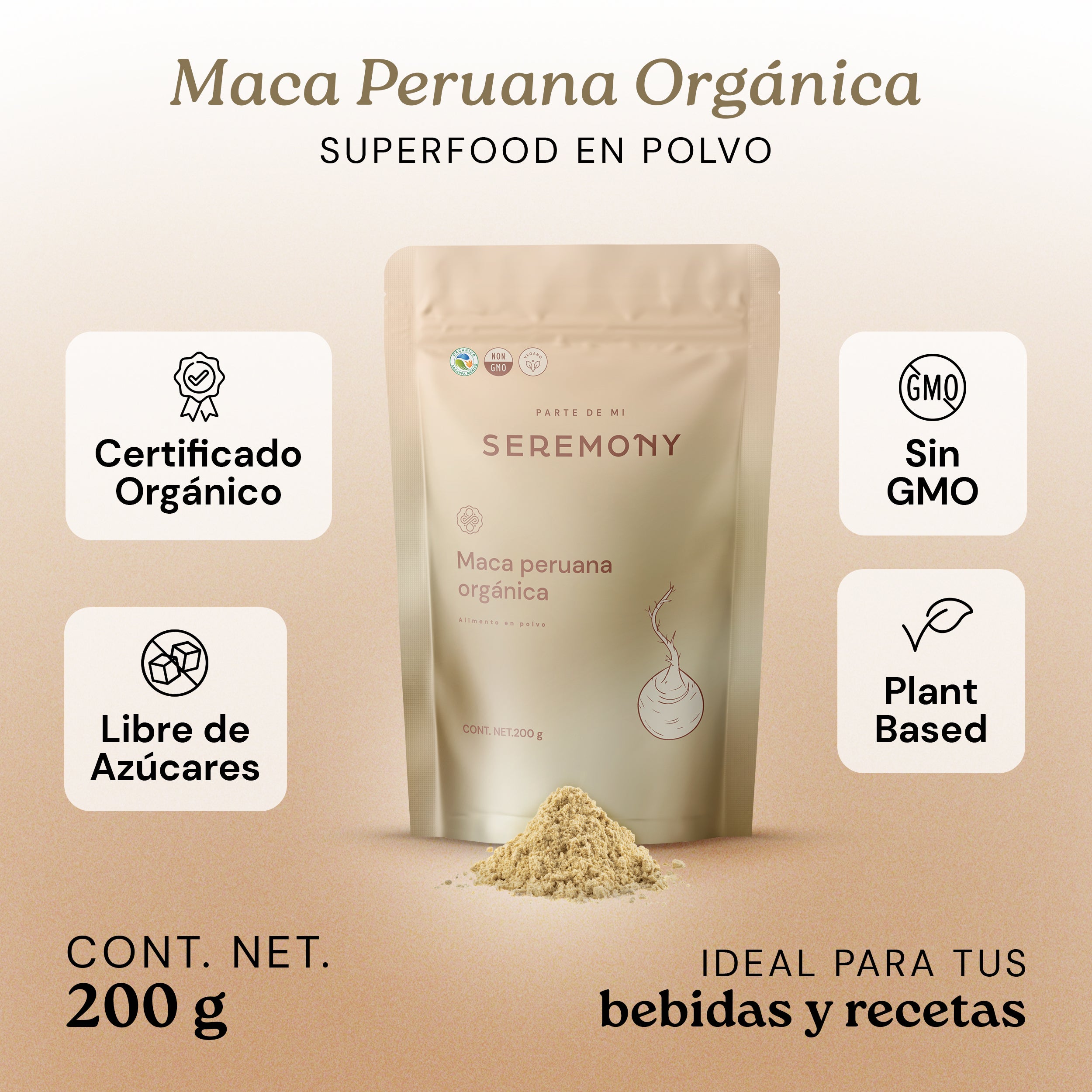 Maca Orgánica en polvo 200 g