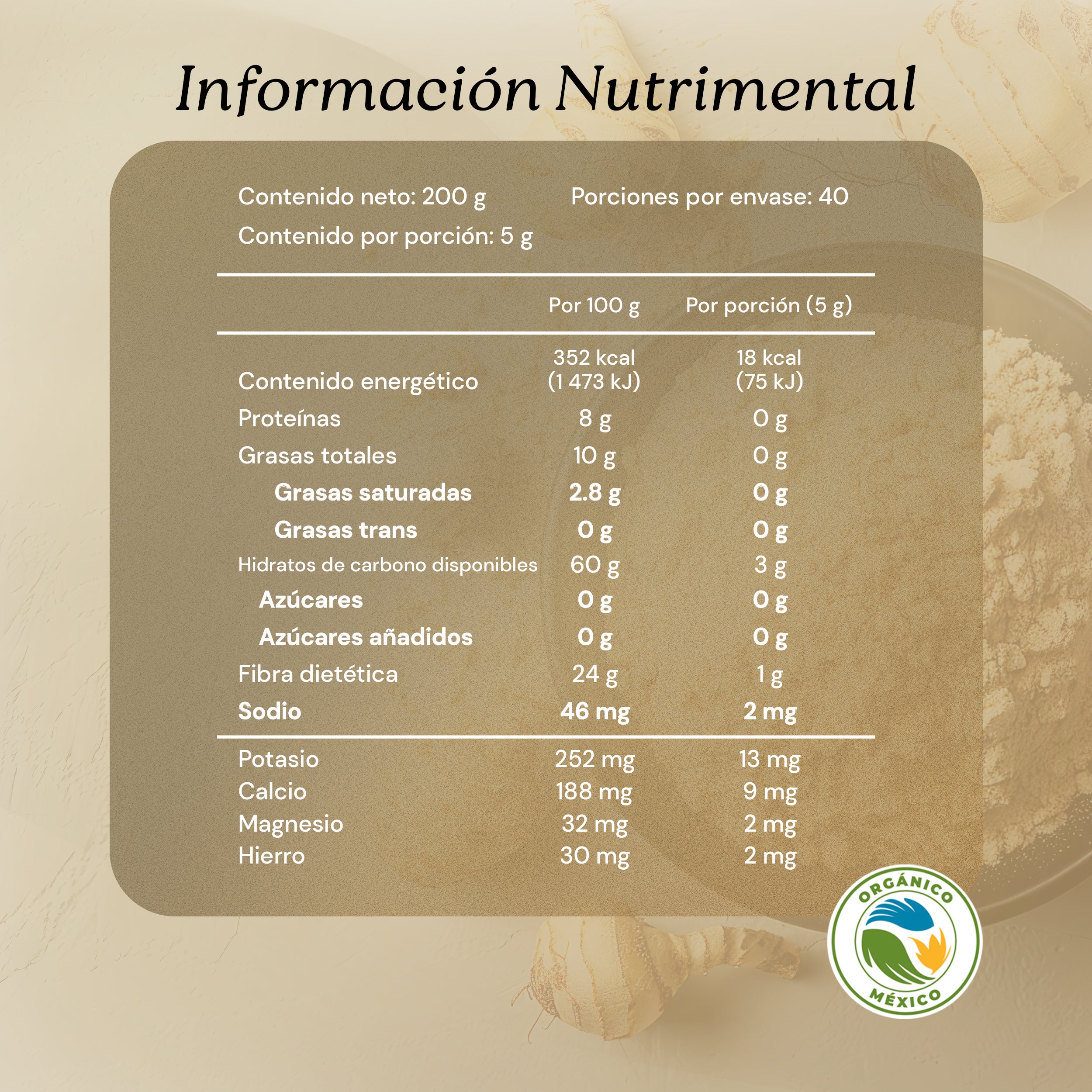 Maca Orgánica en polvo 200 g