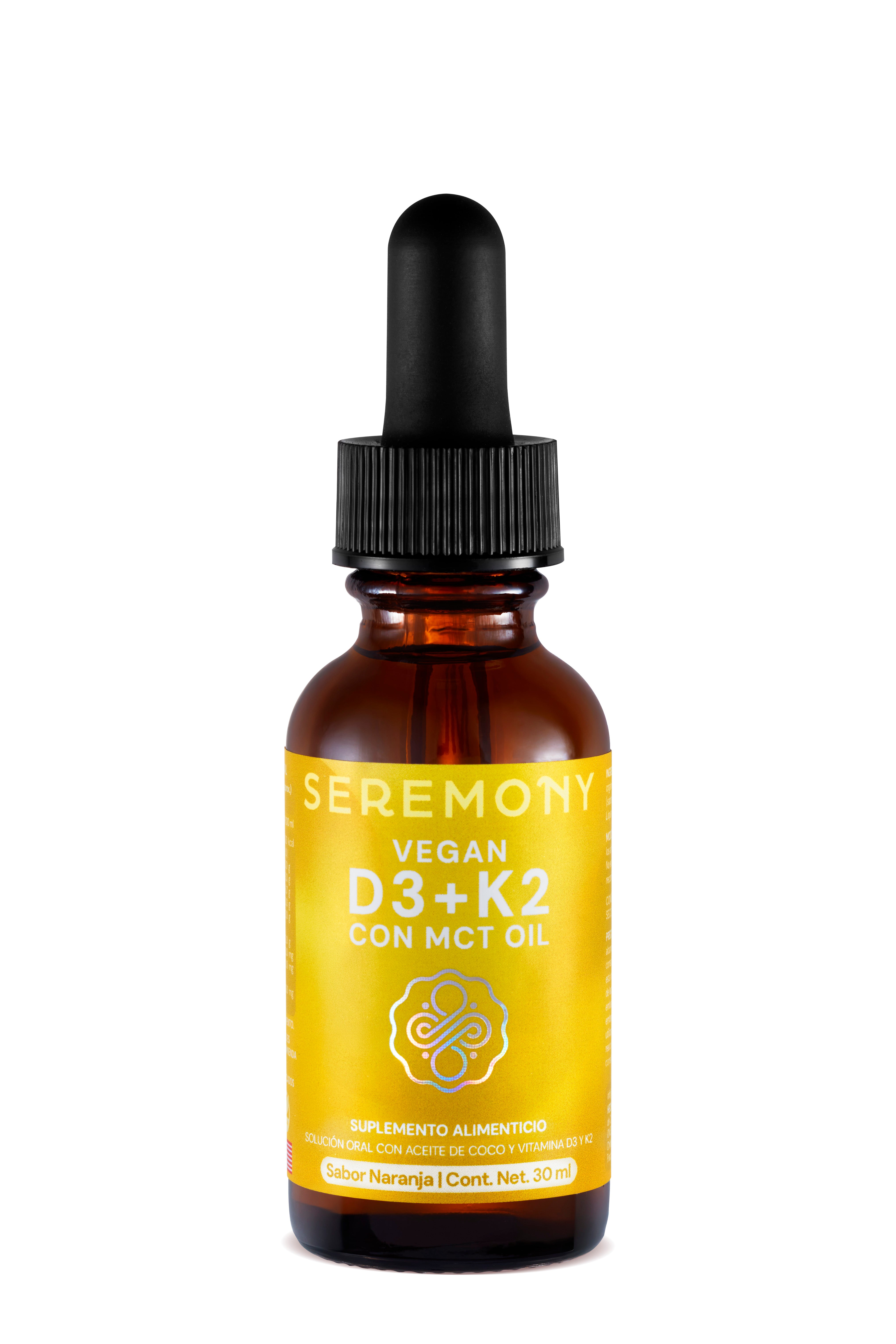 Vitamina D3 + K2 en Gotas con Aceite de Coco MCT Orgánico